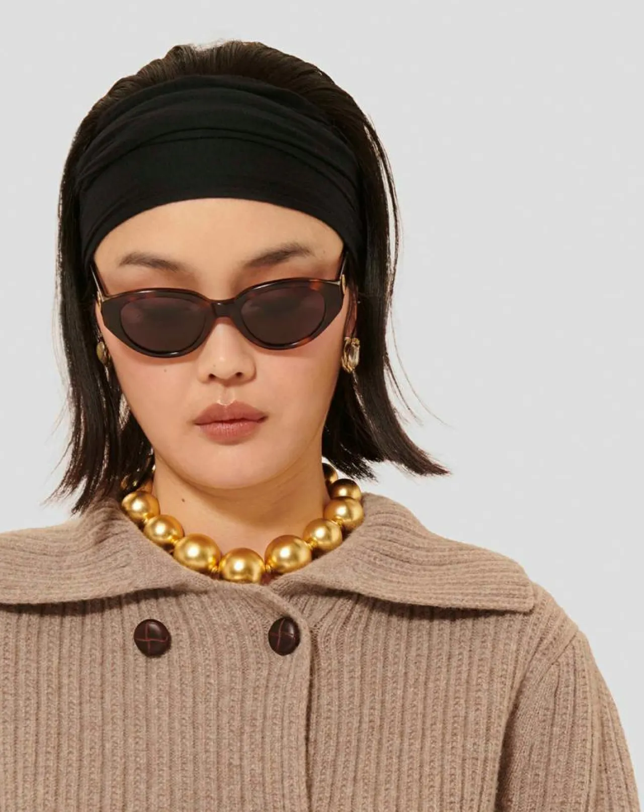 Cardigan 100% Laine Goldie noisette