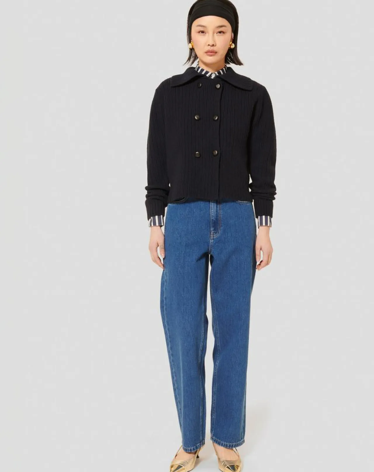 Cardigan 100% Laine Goldie nuit