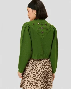 Cardigan 100% Laine Gustave cactus