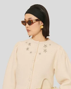 Cardigan 100% Laine Gustave écru