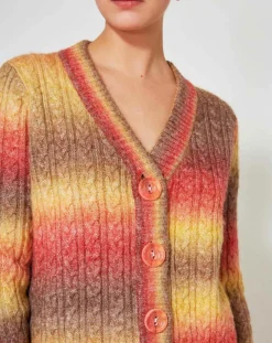 Cardigan Arc-en-ciel kaki