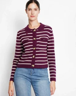Cardigan Audrey bordeaux