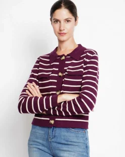 Cardigan Audrey bordeaux