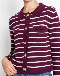 Cardigan Audrey bordeaux