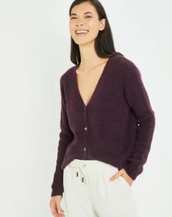 Cardigan Elsa aubergine