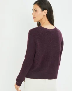 Cardigan Elsa aubergine