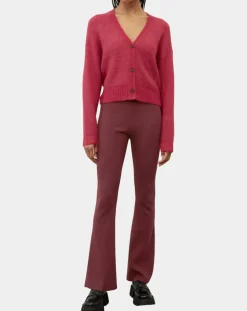 Cardigan en Laine & Alpaga mélangés framboise