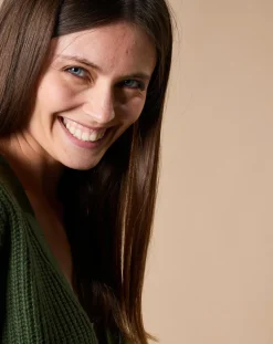 Cardigan en Laine & Cachemire mélangés Noémie kaki