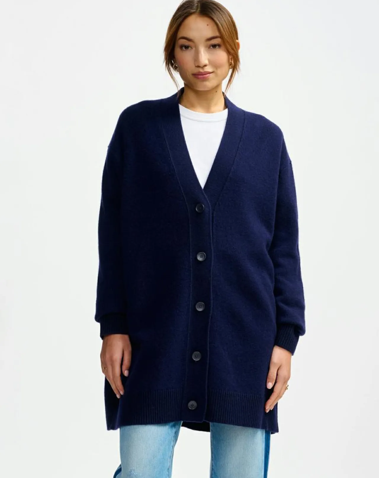 Cardigan en Laine & Coton Gadand america