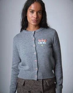 Cardigan en Laine mélangée Bcbg gris