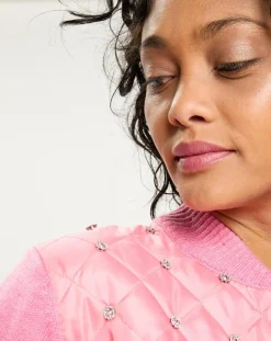 Cardigan en Laine mélangée Nuage rose