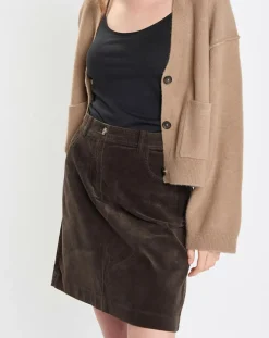 Cardigan en Laine mélangée marron clair