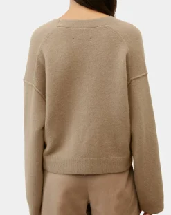 Cardigan en Laine mélangée marron clair