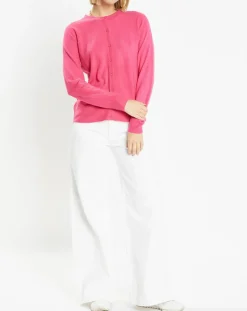 Cardigan en Maille fine Fanny rose