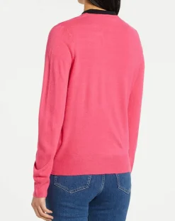 Cardigan en Maille fine Fanny rose