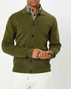 Cardigan en Maille kaki