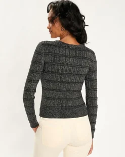Cardigan Lurex argenté