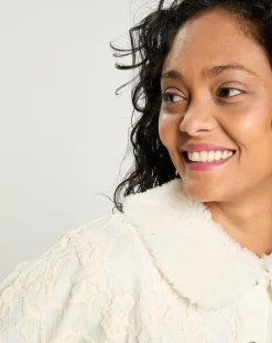 Cardigan Maille Dentelle ecru