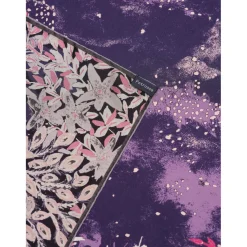 Carré 100% Soie Idylle lilas - 105x105 cm