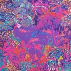 Carré 100% Soie Idylle néon - 105x105 cm