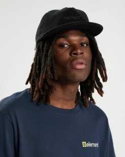 Casquette en Velours côtelé Lodge noire