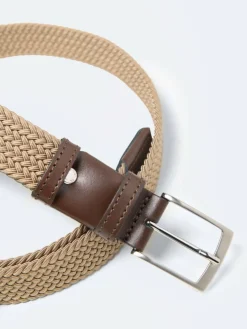 Ceinture bi-matière tressée - L'atelier kaki