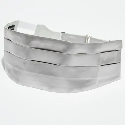 Ceinture de Smoking 100% Soie Rafael argentée