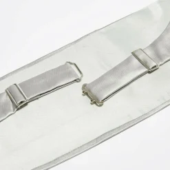 Ceinture de Smoking 100% Soie Rafael argentée
