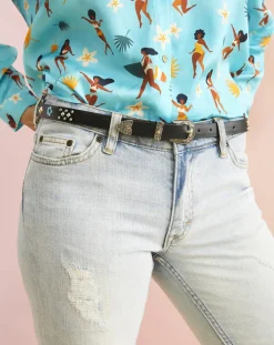 Ceinture en Cuir Discopop noire