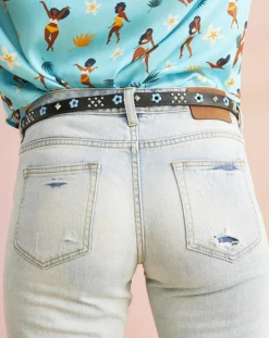 Ceinture en Cuir Discopop noire