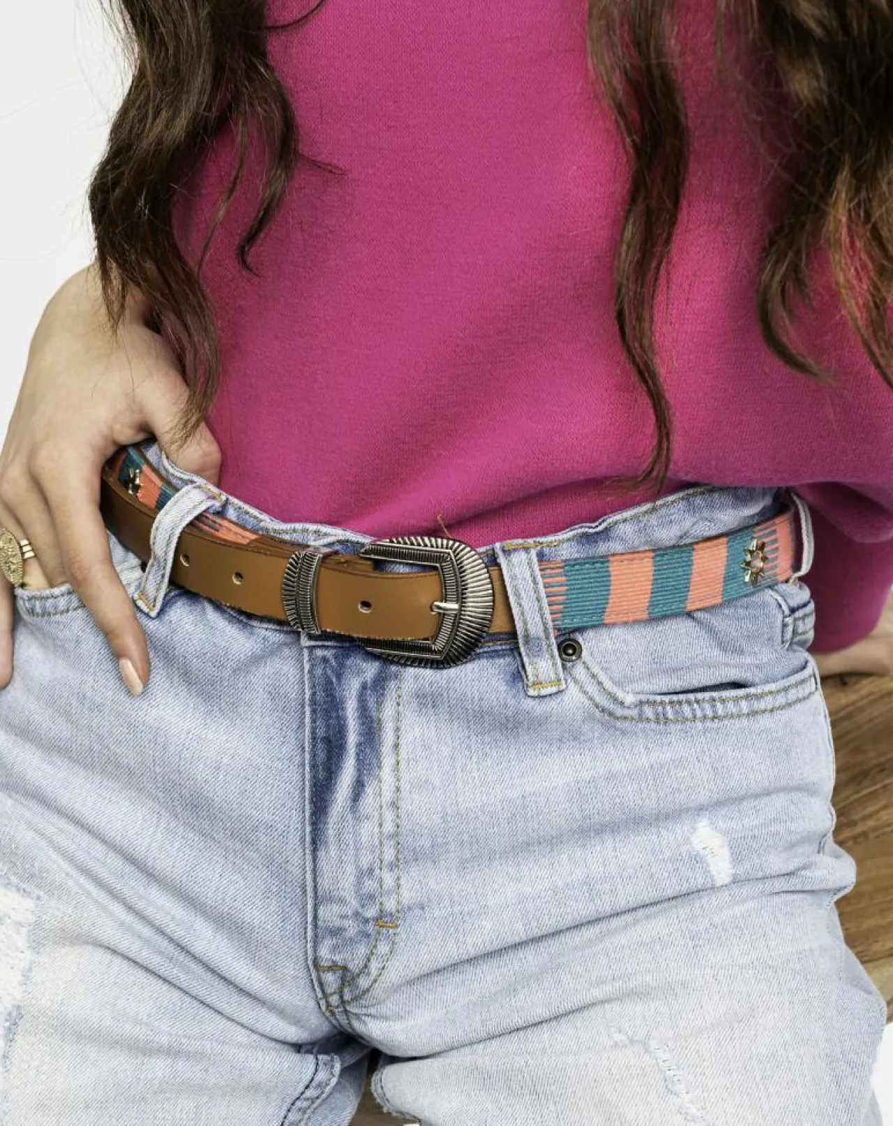 Ceinture en Cuir Sayulita marron
