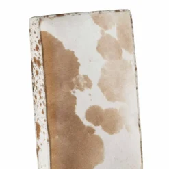 Chaise à haut dossier en peau de vache Acacia Savage Naturel - 46x50x109 cm
