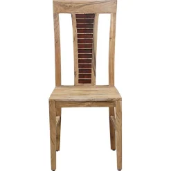 Chaise bois bicolore acacia luxor brun/naturel - 45x45x103 cm