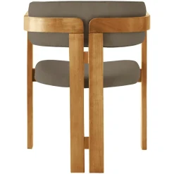 Chaise Co chêne/marron - 58x76x49 cm