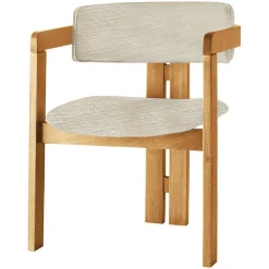 Chaise Co gris clair/chêne - 58x76x49 cm