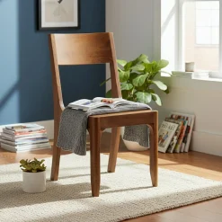 Chaise exotique marron Acacia Arad Marron - 43x50x85 cm