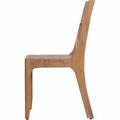 Chaise exotique naturelle acacia arad marron - 43x50x85 cm