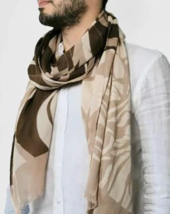 Écharpe 100% Coton Bio Onde sable - 70x200 cm