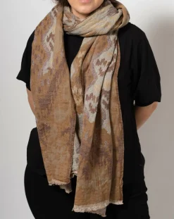 Écharpe 100% Laine Ikat desert - 65x220 cm