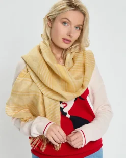 Écharpe 100% Lin Paille blé - 50x190 cm