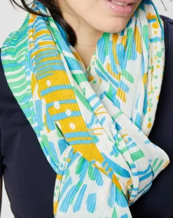 Écharpe Calypso azur - 100x200 cm