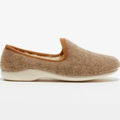 Chaussons charentais fourrés en Laine beiges