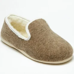 Chaussons charentais fourrés Laine beiges