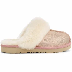 Chaussons een Peau de Moutonmétallisé Cozy Glitter roses