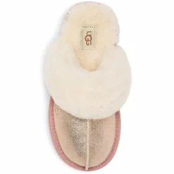 Chaussons een Peau de Moutonmétallisé Cozy Glitter roses