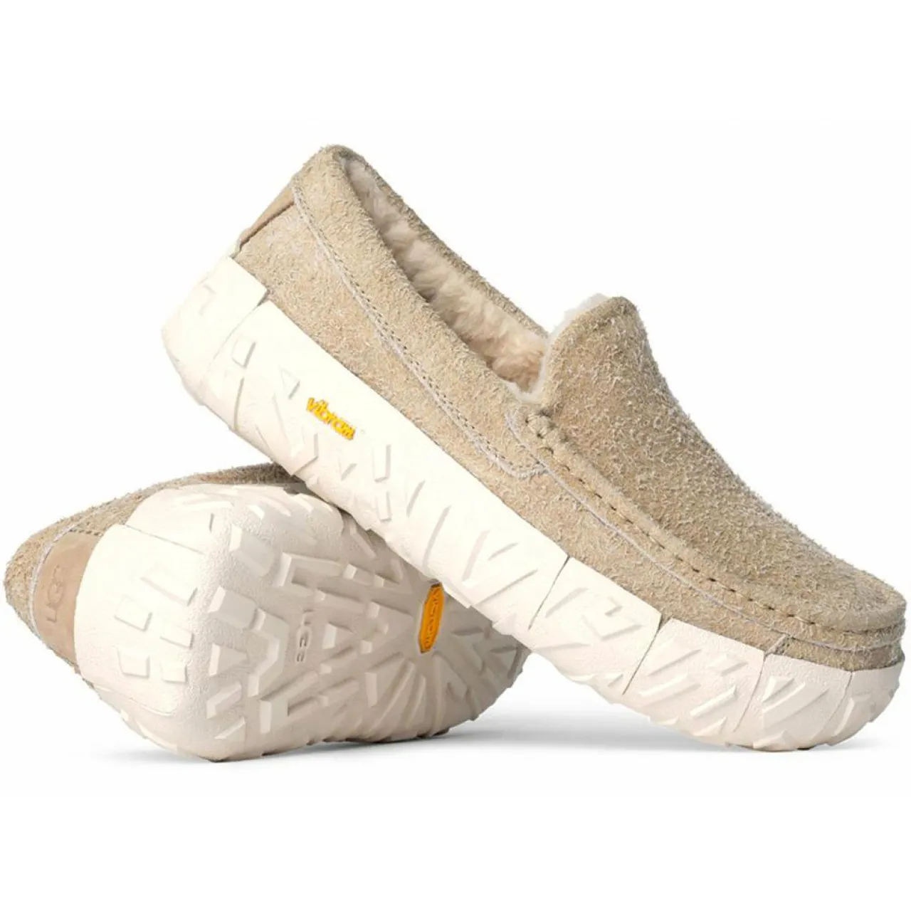 Chaussures en Velours de Cuir Ascot Wrap Tech beiges