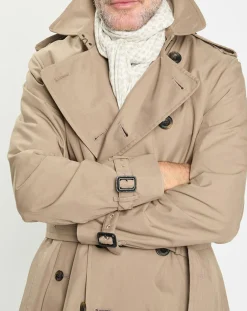 Chèche en Laine mélangée imprimé écru - 180x50 cm