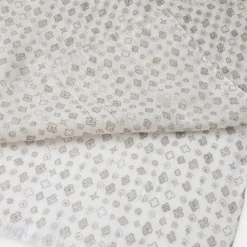 Chèche en Laine mélangée imprimé écru - 180x50 cm