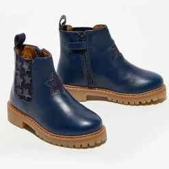 Chelsea boots en Cuir Boutchou marine