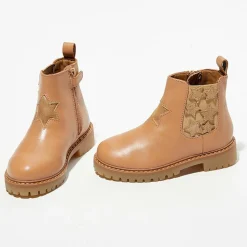 Chelsea boots en Cuir Boutchou camel